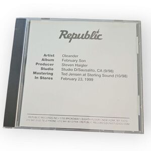 Oleander – February‎ Son [1998 Promotional CD]